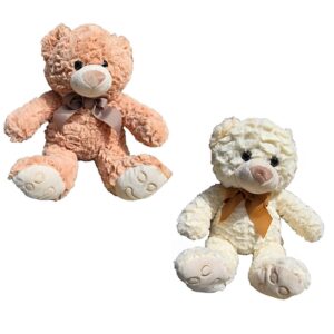 34cm Traditional Sitting Teddy Bear 2 Assorted Soft Toy