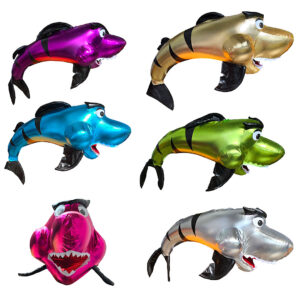 175cm Inflatable Metallic Shark