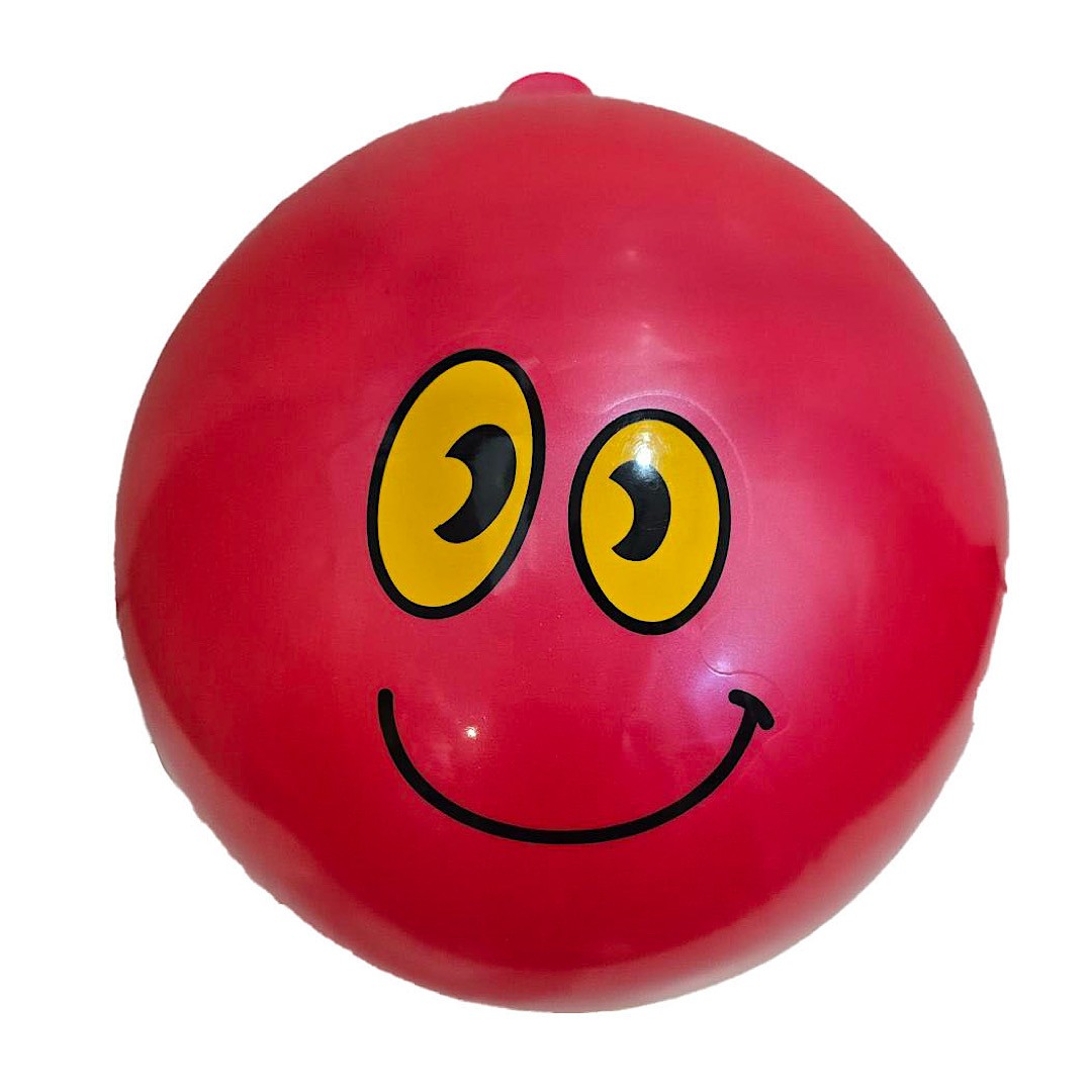 38cm Smiley Inflatable Face Ball with Spring - 5 Assorted - Image 4