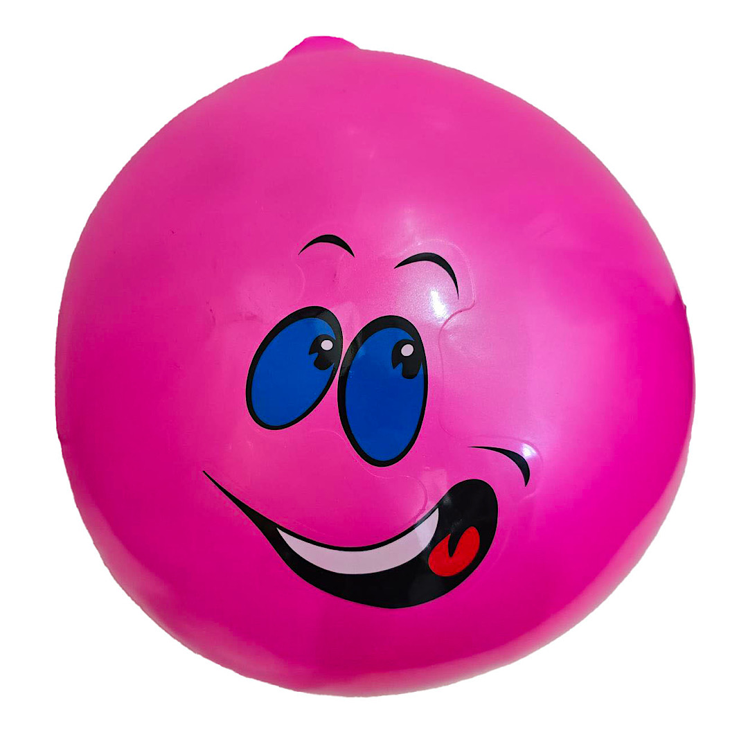 38cm Smiley Inflatable Face Ball with Spring - 5 Assorted - Image 3